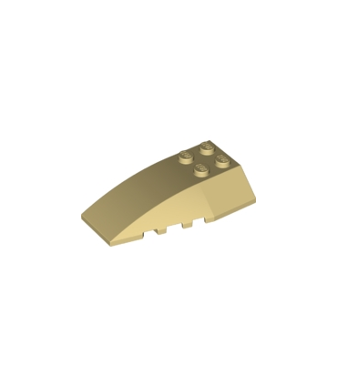 Tan Wedge 6 x 4 Triple Curved