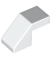 White Slope 45 2 x 1 with Cutout without Stud
