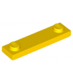 Yellow Plate, Modified 1 x 4 with 2 Studs with Groove