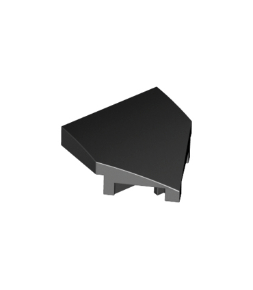 Black Wedge 2 x 2 x 2/3 Pointed