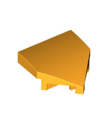 Bright Light Orange Wedge 2 x 2 x 2/3 Pointed
