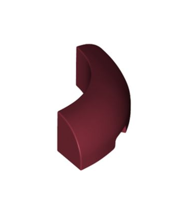 Dark Red Brick, Round Corner 3 x 3 x 1 without Studs