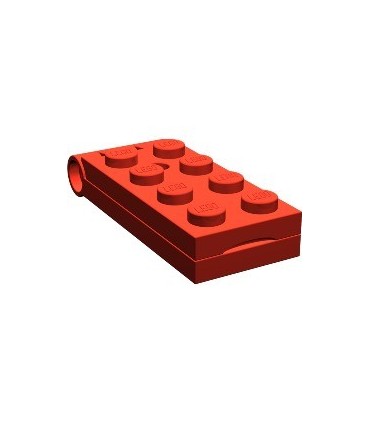 Red Hinge Plate 2 x 5 - Complete Assembly
