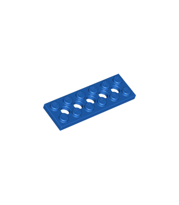 Blue Technic, Plate 2 x 6 with 5 Holes