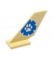 Tan Tail Shuttle with Blue and White Wildlife Rescue Logo with Paw Print Pattern on Both Sides
