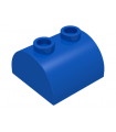 Blue Slope, Curved 2 x 2 x 1 Double with 2 Studs