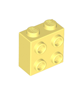 Bright Light Yellow Brick, Modified 1 x 2 x 1 2/3 with Studs on Side