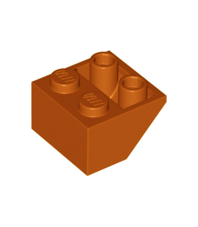 Dark Orange Slope, Inverted 45 2 x 2 with Flat Bottom Pin