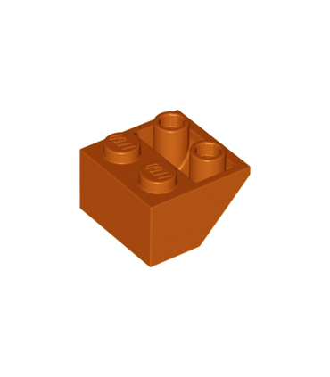 Dark Orange Slope, Inverted 45 2 x 2 with Flat Bottom Pin