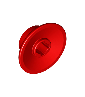 Red Train Wheel Small, Hole Notched for Wheels Holder Pin