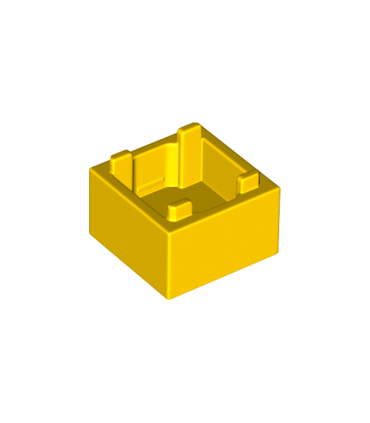 Yellow Container, Box 2 x 2 x 1 - Top Opening