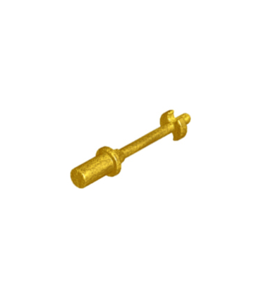 Pearl Gold Minifigure, Utensil Ski Pole 3L with Handle, Stop Ring and Side Stops