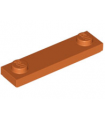 Dark Orange Plate, Modified 1 x 4 with 2 Studs with Groove