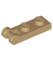 Dark Tan Plate, Modified 1 x 2 with Bar Handle on End