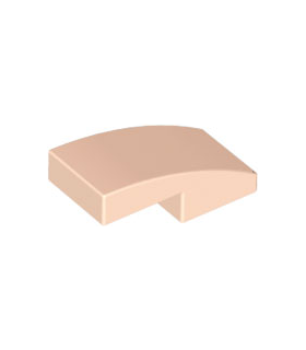 Light Nougat Slope, Curved 2 x 1 x 2/3