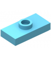 Medium Azure Plate, Modified 1 x 2 with 1 Stud with Groove and Bottom Stud Holder (Jumper)