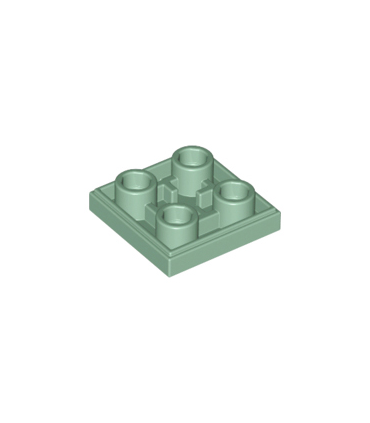 Sand Green Tile, Modified 2 x 2 Inverted