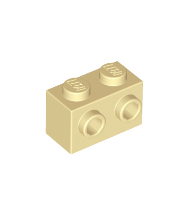 Tan Brick, Modified 1 x 2 with Studs on 1 Side