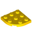 Yellow Plate, Round Corner 3 x 3