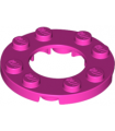 Dark Pink Plate, Round 4 x 4 with 2 x 2 Round Open Center