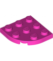 Dark Pink Plate, Round Corner 3 x 3