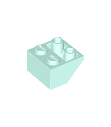 Light Aqua Slope, Inverted 45 2 x 2 with Flat Bottom Pin