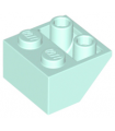 Light Aqua Slope, Inverted 45 2 x 2 with Flat Bottom Pin