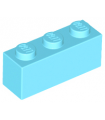 Medium Azure Brick 1 x 3