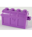 Medium Lavender Container, Treasure Chest with Slots in Back and Thick Hinge Curved Lid (4738a / 4739a)