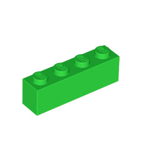 Bright Green Brick 1 x 4