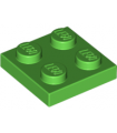 Bright Green Plate 2 x 2
