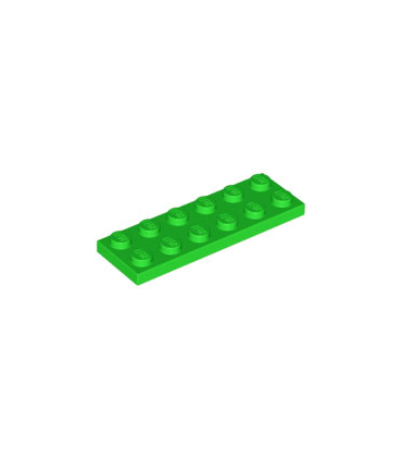 Bright Green Plate 2 x 6