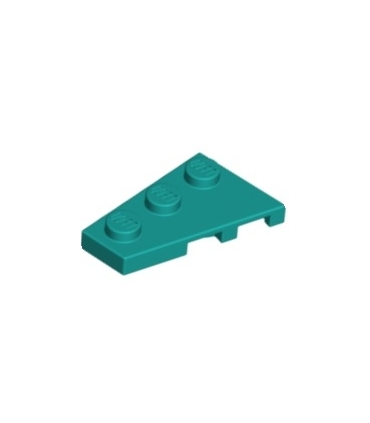 Dark Turquoise Wedge, Plate 3 x 2 Left