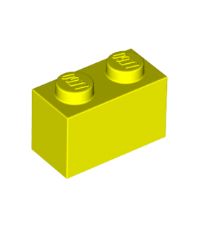Neon Yellow Brick 1 x 2