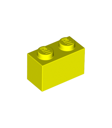 Neon Yellow Brick 1 x 2