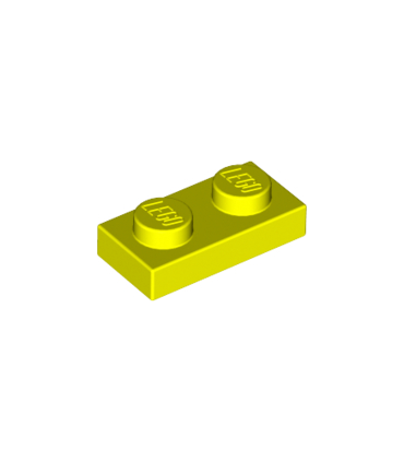 Neon Yellow Plate 1 x 2