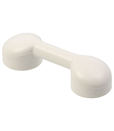 White Bar 1 x 3 with 2 Stud Receptacles (Radio Handle / Telephone Handset)