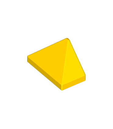 Yellow Slope 45 2 x 1 Triple with Bottom Stud Holder