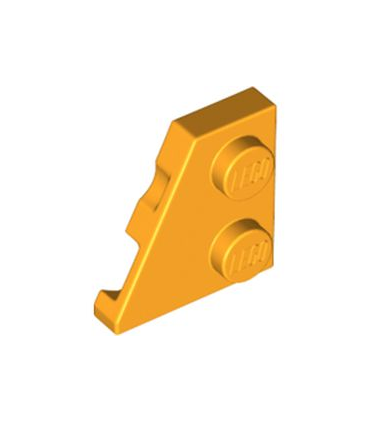Bright Light Orange Wedge, Plate 2 x 2 Left