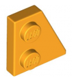 Bright Light Orange Wedge, Plate 2 x 2 Right