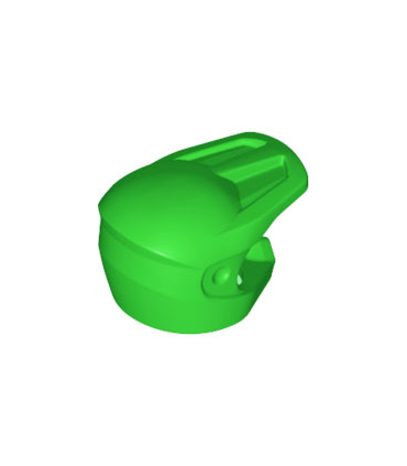Bright Green Minifigure, Headgear Helmet Dirt Bike