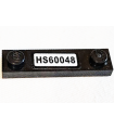 Black Plate, Modified 1 x 4 with 2 Studs without Groove with 'HS60048' Pattern (Sticker) - Set 60048
