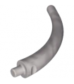 Flat Silver Dinosaur Tail End Section / Horn
