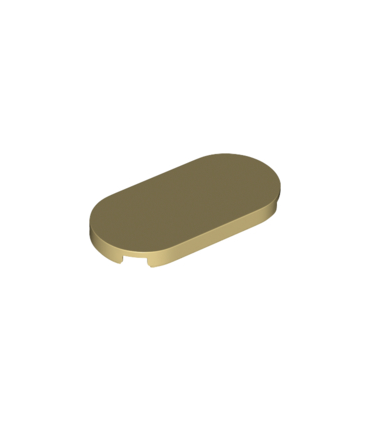 Tan Tile, Round 2 x 4 Oval