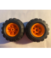 Orange Wheel 30.4mm D. x 20mm with No Pin Holes and Reinforced Rim with Black Tire 56 x 26 Balloon (56145 / 55976)
