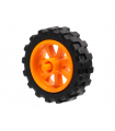 Orange Wheel 15mm D. x 6mm City Motorcycle with Black Tire 21mm D. x 6mm City Motorcycle (50862 / 50861)