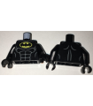 Black Torso Batman Logo in Yellow Oval with Muscles Pattern / Black Arms / Black Hands