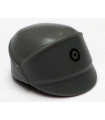 Dark Bluish Gray Minifigure, Headgear Cap, SW Imperial Officer with Silver and Black Code Disk Pattern