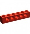 Red Technic, Brick 1 x 6 with Holes