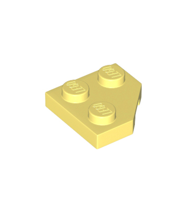 Bright Light Yellow Wedge, Plate 2 x 2 Cut Corner
